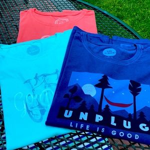 Life is Good t-shirts